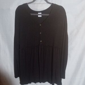 Time and Tru Black Long Sleeve Maternity Sweater